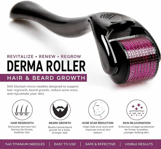 Titanium Needles Derma Roller 0.5mm Length Size - Skincare Product Designed For Beauty And Daily Skincare Routine