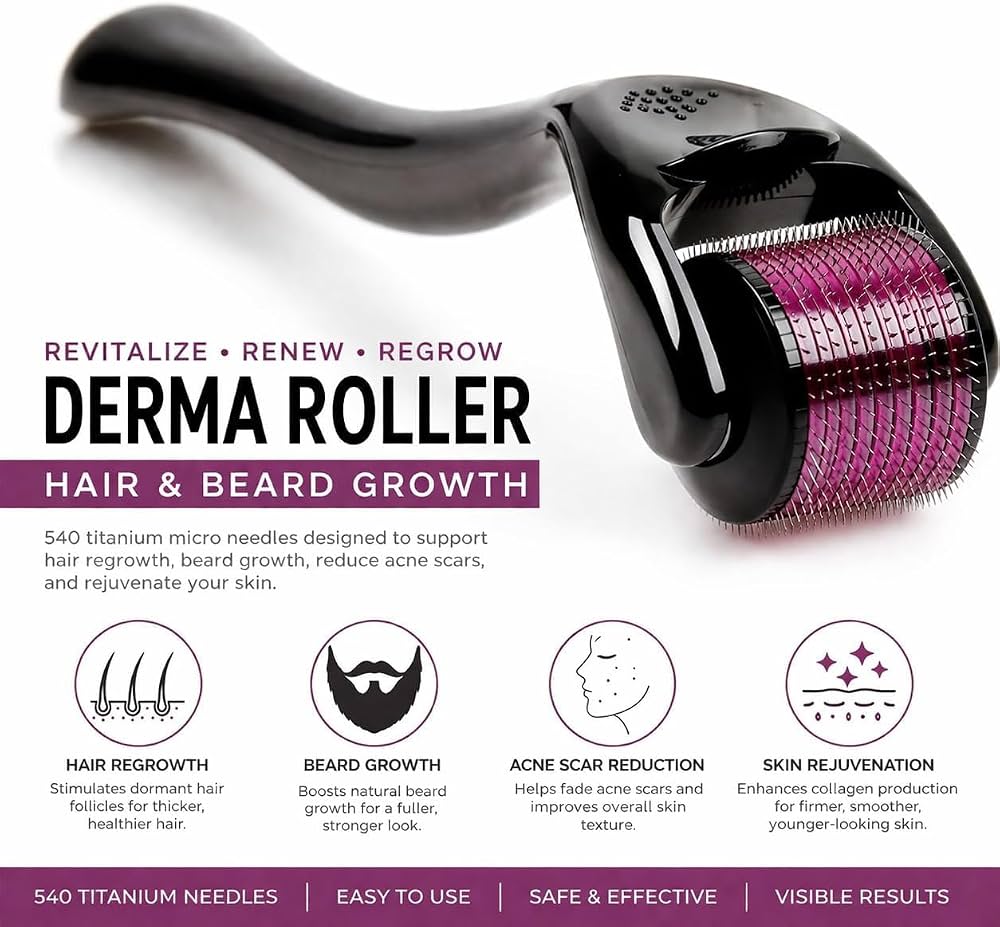 Titanium Needles Derma Roller 0.5mm Length Size - Skincare Product Designed For Beauty And Daily Skincare Routine