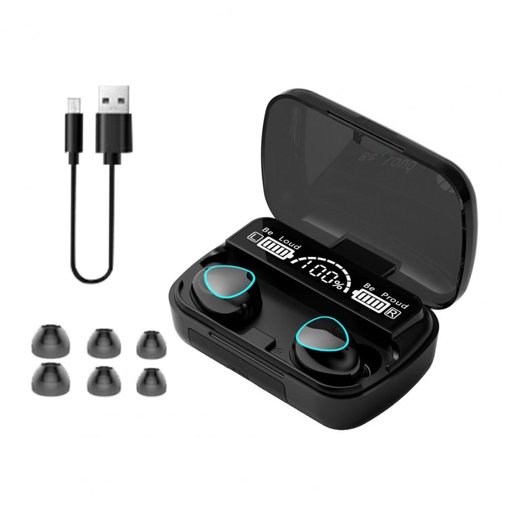 M10 TWS Wireless Bluetooth Earbuds with 9D Noise Reduction & Digital Display Charging Case