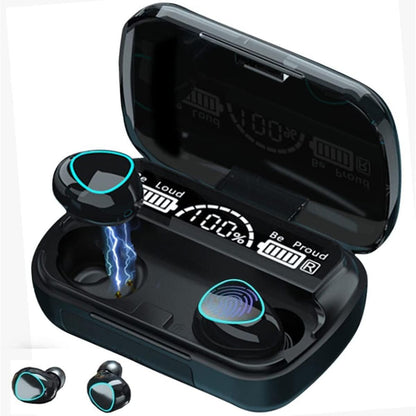 M10 TWS Wireless Bluetooth Earbuds with 9D Noise Reduction & Digital Display Charging Case