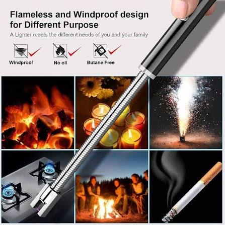 Rechargeable Arc Light Metal | Kitchen USB Arc Lighter With Hanging Hook