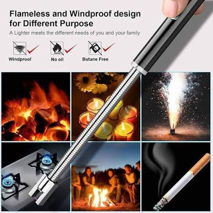 Rechargeable Arc Light Metal | Kitchen USB Arc Lighter With Hanging Hook