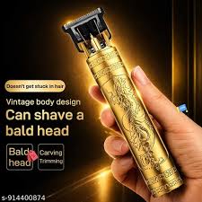 Vintage T9 Professional Hair Trimmer – USB Rechargeable Cordless Clipper for Men (Metal Body)