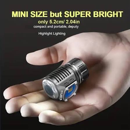 Powerful 3 LED Super Bright Mini Flashlight Rechargeable Portable Torch with Magnet