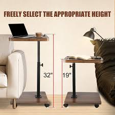 Height Adjustable C-Shaped Side Table