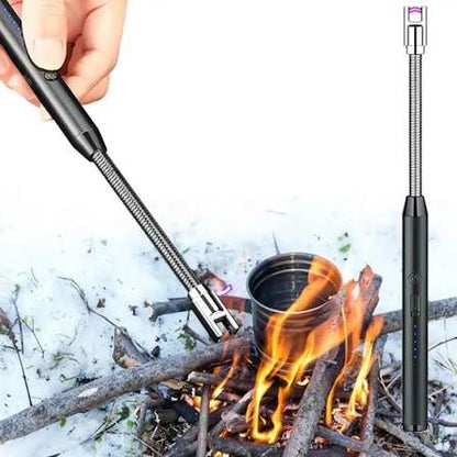 Rechargeable Arc Light Metal | Kitchen USB Arc Lighter With Hanging Hook